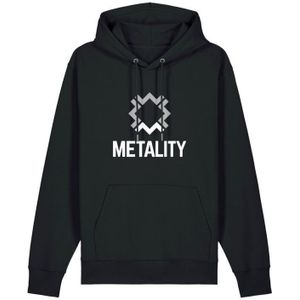 Metality Trui met capuchon - Metality Pullover - M tot 5XL - voor Mannen - zwart