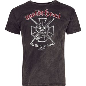 Motörhead T-shirt - Iron Cross - S tot 3XL - voor Mannen - grijs