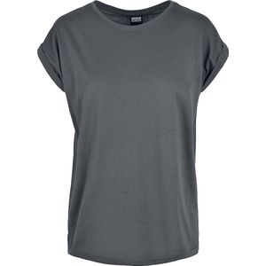 Urban Classics T-shirt - Ladies Extended Shoulder Tee - XS tot S - voor Vrouwen - actraciet
