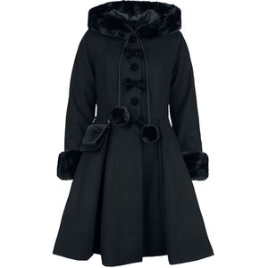 Hell Bunny - Gothic Lange jassen - Oita Coat - XS tot XL - voor Vrouwen - zwart