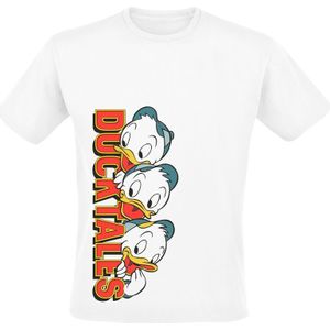 Mickey Mouse - Disney T-shirt - Ducktales Huey Dewey Louie Peek - S tot 3XL - voor Mannen - wit