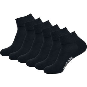 Urban Classics Sokken - High Sneaker Socks 6-Pack - EU35-38 tot EU 47-50 - zwart