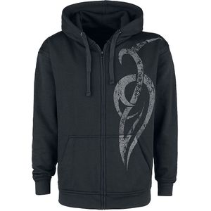 Outer Vision Vest met capuchon - Stone Flames - S tot M - voor Mannen - zwart