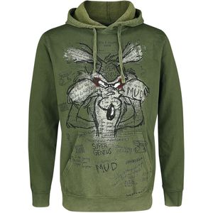 Looney Tunes Trui met capuchon - Wile E. Coyote - Genius - S tot XXL - voor Mannen - groen