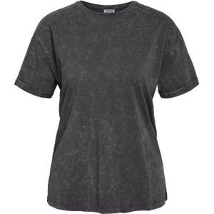 Noisy May T-shirt - NMBRANDY WASHED S/S TOP JRS NOOS - XS tot L - voor Vrouwen - zwart