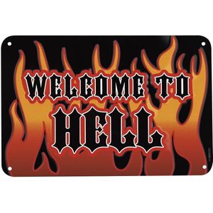 Welcome To Hell - Fun Plaatmetalen borden - st.