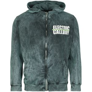 Electric Callboy Vest met capuchon - Spray Smile - M tot L - voor Mannen - petrol