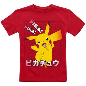 Pokémon - Gaming T-shirt voor kinderen - Kids - Pikachu Pika, Pika! - voor Jongens & meisjes - rood
