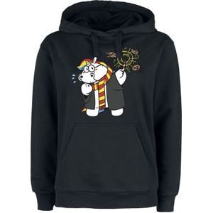 Chubby Unicorn - Eenhoorn Trui met capuchon - Grummeleinhorn - Magic - S tot L - voor Vrouwen - zwart