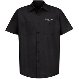 Lucky 13 - Rockabilly Shirt met korte mouwen - L13 The Miss Trust Work Shirt - S tot 4XL - voor Mannen - zwart