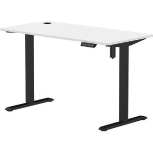 Zit-sta bureau compact 118x60 Zwart / Puur wit