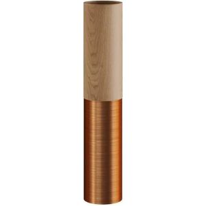 Hanglamp spot E14 fitting losse kap hout Koper