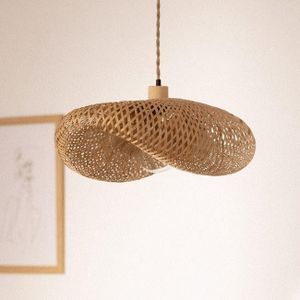 Rotan hanglamp  groot 'Katasi' ovaal E27 60 cm