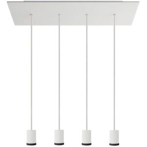 Hanglamp 4x GU1d0 lampen set kookeiland breed met led