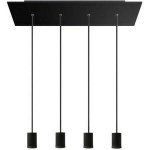 Hanglamp 4x GU1d0 lampen set kookeiland breed met led