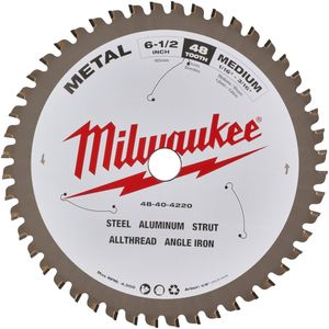 Milwaukee Cirkelzaagblad voor Metaal | Ø 160mm Asgat 16mm 48T - 48404220