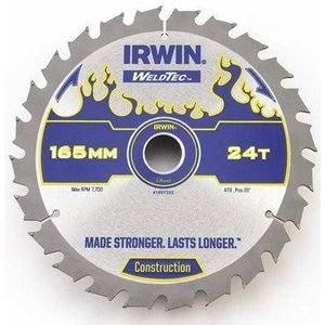 Irwin Cirkelzaagblad voor Hout | Weldtec | Ø 165mm Asgat 20mm 24T - 1897393