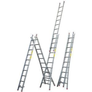 Little Jumbo Reformladder SuperPRO uitgebogen bomen geanodiseerd - 2x9 sporten - 1250400209