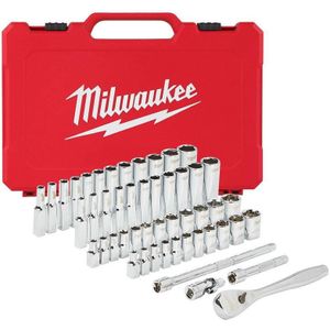 Milwaukee Ratel  doppen set 1/4 50 pc Drive Ratchet.  Dopsleutelset SAE  Metric - 4932464944