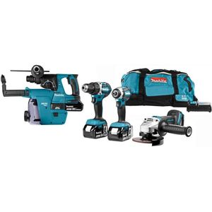 Makita DLX4103W Accu Combiset 4-delig 18V 5.0Ah in Trolley Tas