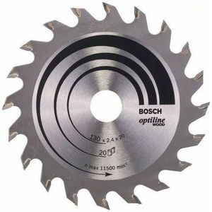 Bosch Professional Cirkelzaagblad voor Hout | Optiline | Ø 130mm Asgat 20mm 20T - 2608640582