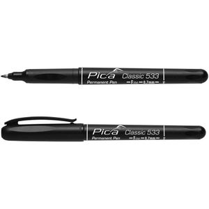 Pica 533/46 Permanent Pen rond F zwart VE=10 - PI53346