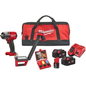 Milwaukee M18 FPP2BH-523B Powerpack M18 FMTIW2F12 18V  M12 UCL 12V 2.0 / 5.0Ah in Gereedschapstas - 4933492523