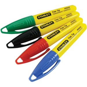 Stanley 2-47-329 Markeerstift Mini Zwart/Rood/Groen/Blauw