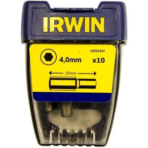 Irwin Zeskantig 4,0 mm - 1/4”/25 mm - 10 stuks - 10504347