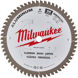 Milwaukee Cirkelzaagblad voor Aluminium | Ø 203mm Asgat 15,87mm 58T - 48404345