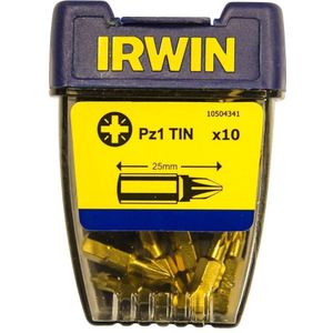 Irwin Pozidriv Pz1 TIN - 1/4”/25 mm - 10 st. - 10504341