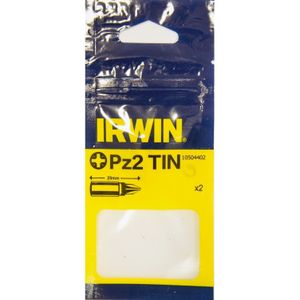 Irwin Pozidriv Pz2 TiN - 1/4”/25 mm - 2 st - 10504402