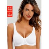 Petite fleur T-shirt-bh met beugel, zonder vullingen (Set van 2)