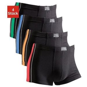 AUTHENTIC UNDERWEAR Boxershort met contrastkleurige strepen opzij (4 stuks, Set van 4)