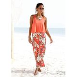 s.Oliver RED LABEL Beachwear Maxi-jurk gelaagde look, bloemenprint, zomerjurk, strandjurk