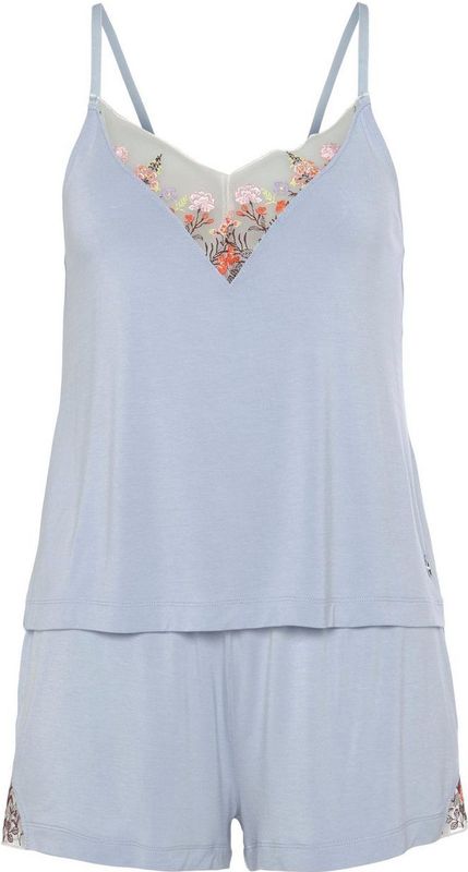Lascana Shortama met mooie kantdetails (2-delig)