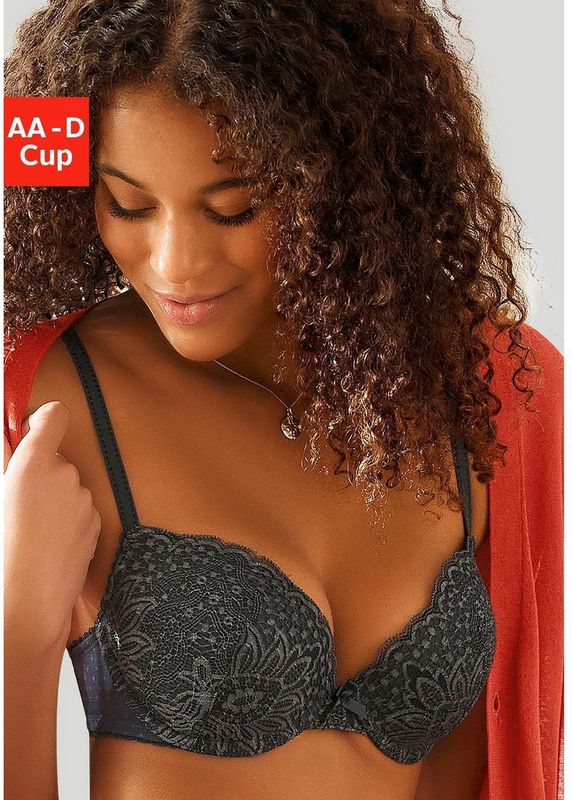 Vivance Push-up-bh rondom met gebloemd kant, dessous