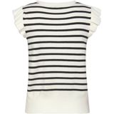 Lascana Gebreide top met strepen en vleugelmouwen, korte mouwen streep-pullover
