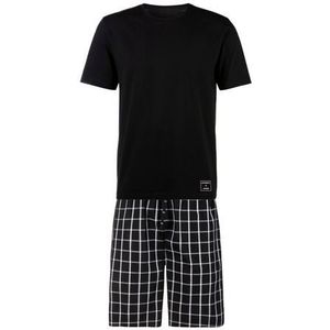 AUTHENTIC LE JOGGER Shortama met geruite geweven broek (2-delig, 1 stuk)