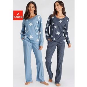 Vivance Dreams Pyjama in een gemêleerde look met sterretjes (4-delig, Set van 2)