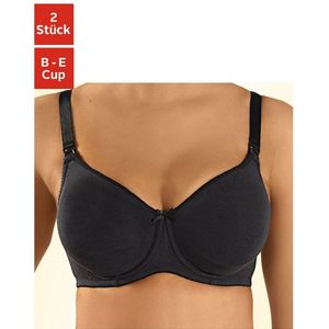 Petite Fleur - Voedings-bh - Zwart - Katoen - Set van 2
