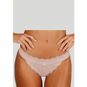 Lascana String Premium Dessous van delicate kant met fijne decoratieve strik en accessoire