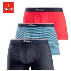 s.Oliver RED LABEL Beachwear Boxershort in modieuze designs (set, 3 stuks)