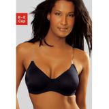 Nuance T-shirt-bh met beugels, zonder cups en met transparante bandjes, basic