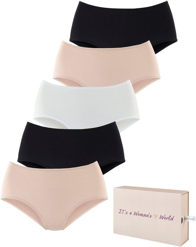 Lascana Tailleslip van katoen, met mooie opbergdoos (Set van 5)
