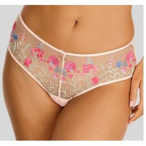 Lascana Stringpants Maria met kleurrijke bloemen van geborduurd kant