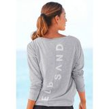 Elbsand Shirt met lange mouwen Eltje met logoprint op de rug, longsleeve van katoenmix