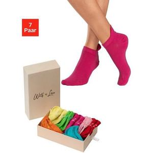 Lascana Sneakersokken met klein borduursel (set, 7 paar, Box)