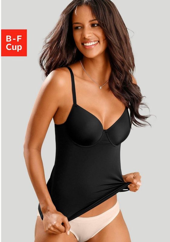 Lascana Bh-hemd met steuncups Invisible Pink met beugel en spacer cups