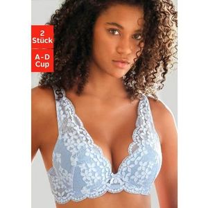 Petite fleur Push-up-bh in high apex-belijning, dessous (Set van 2)